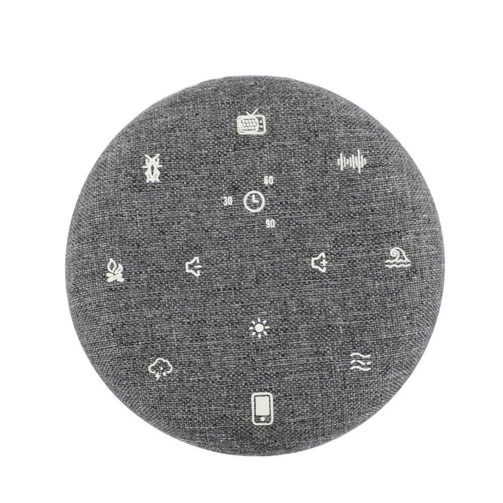 UK Technology Sleep Hub White Noise Machine top down view of all different buttons