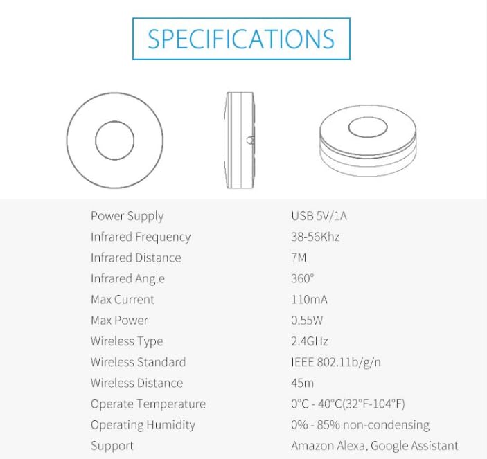 UK Technology Infrared Universal Remote Controller product specs