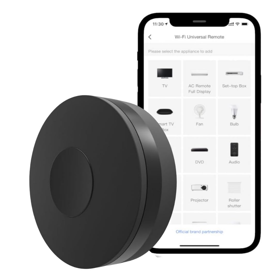 UK Technology Infrared Remote Controller and a phone connected to the app smart life
