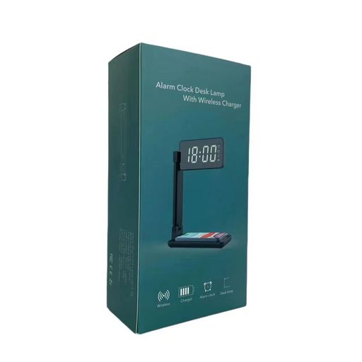 LED Desk Lamp - Night Light, Alarm Clock and Wireless Charger