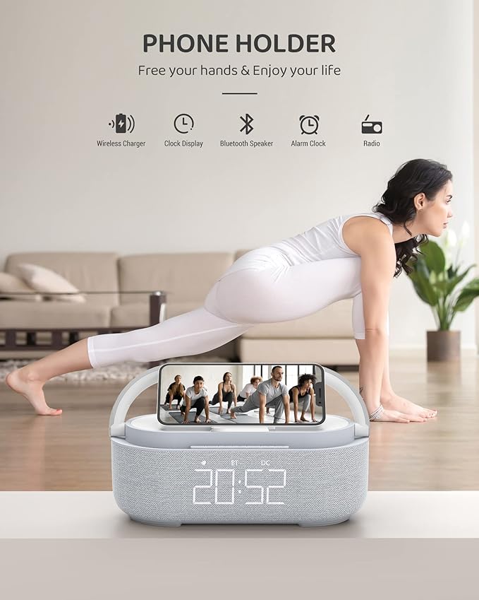 Radio-réveil avec haut-parleur Bluetooth d&