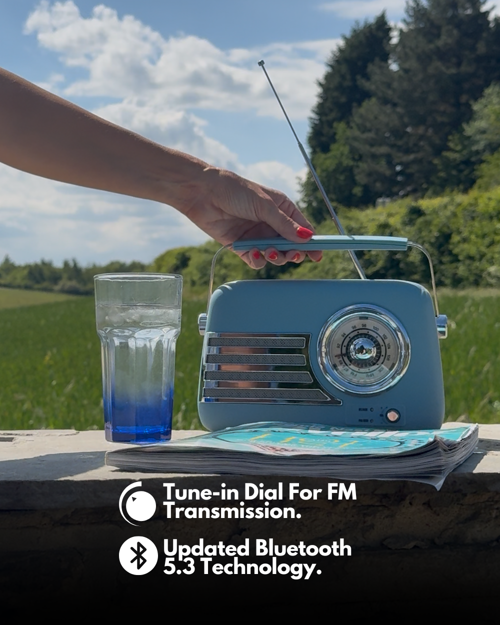 Vintage Retro Radio - Bluetooth & FM