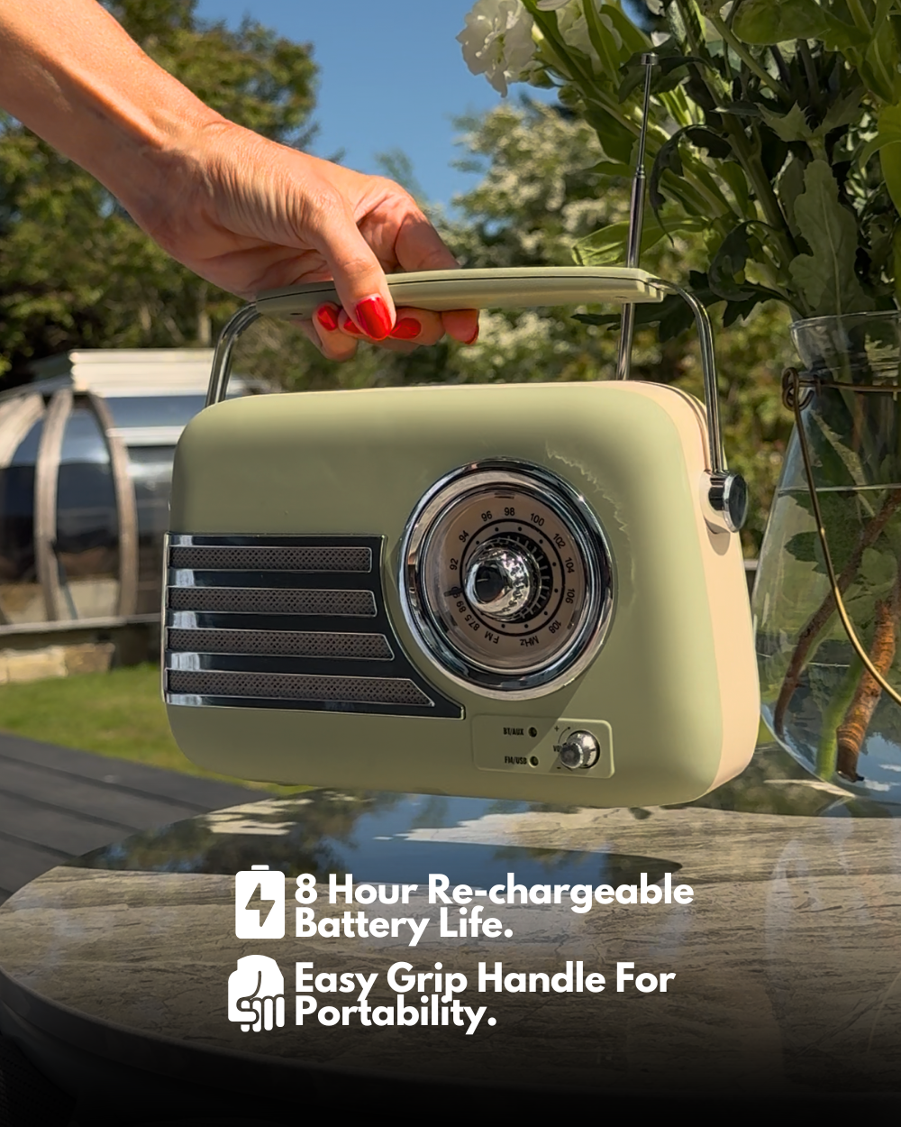Vintage Retro Radio - Bluetooth & FM