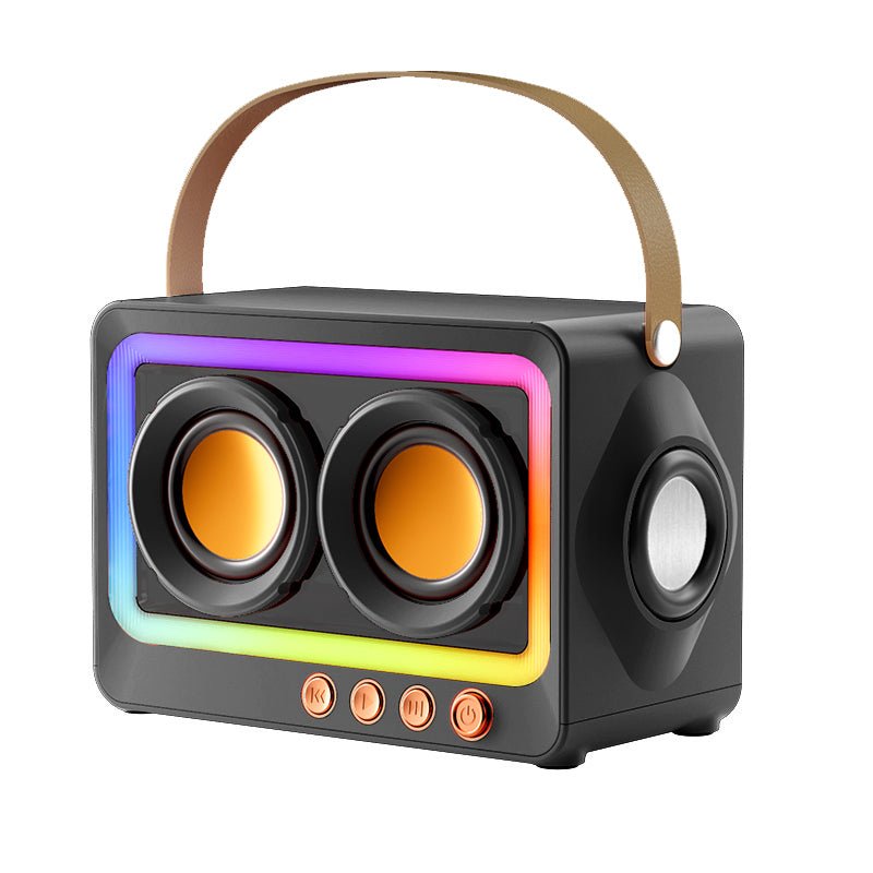 Retro Mini BoomBox - LED Bluetooth Speaker