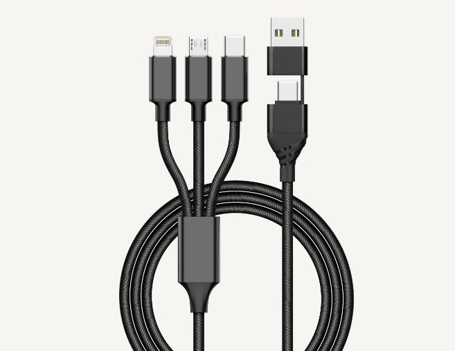 UK Technology 5-in-1 Charging Cable top down view