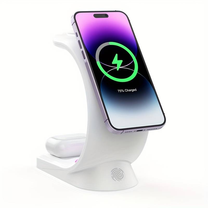LED Wireless Charging Station - iPhone, iWatch, AirPods (The C Lamp)