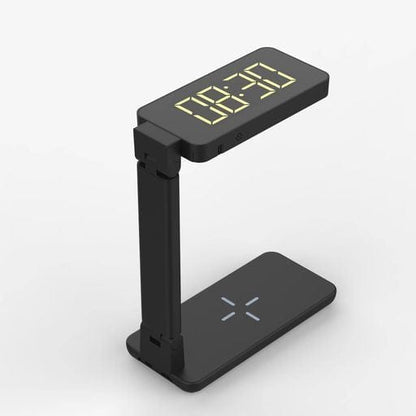LED Desk Lamp - Night Light, Alarm Clock and Wireless Charger