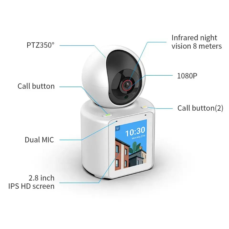 UK Technology ChatCam Two Way Video Calling Surveillance Device diagram of different buttons and features