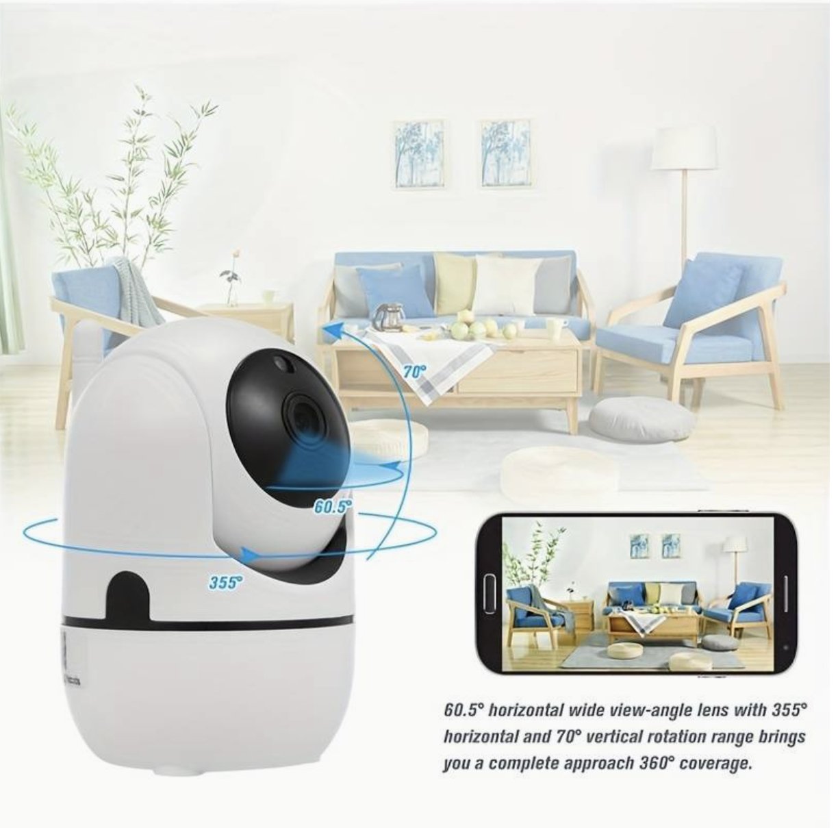 UK Technology Remote Viewing IP Intelligent Camera 360 degree range of viewing and remote app control