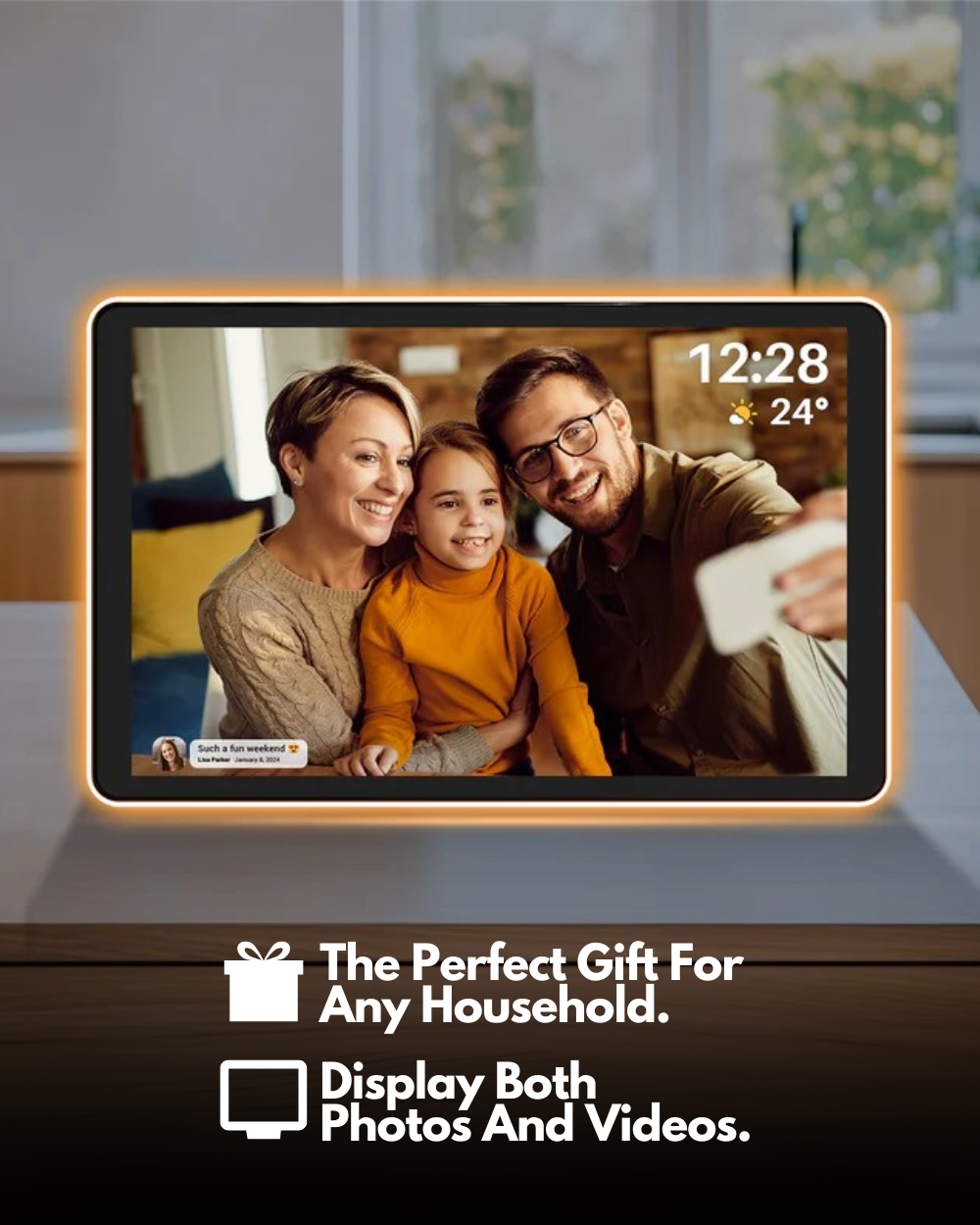 LED Edge Digital Photo Frame - 10.1 Inch Display