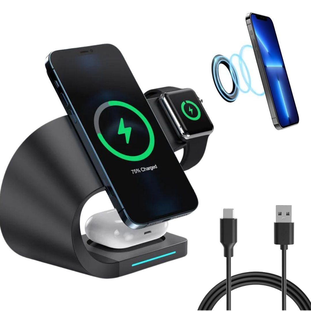 The Curve - 3 in 1 Wireless Charging Station