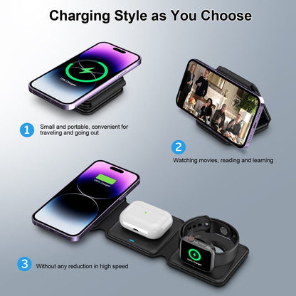 UK Technology TravelCharge 3 in 1 Wireless Charging Station charging style as you chose either vertical, flat or horizontally