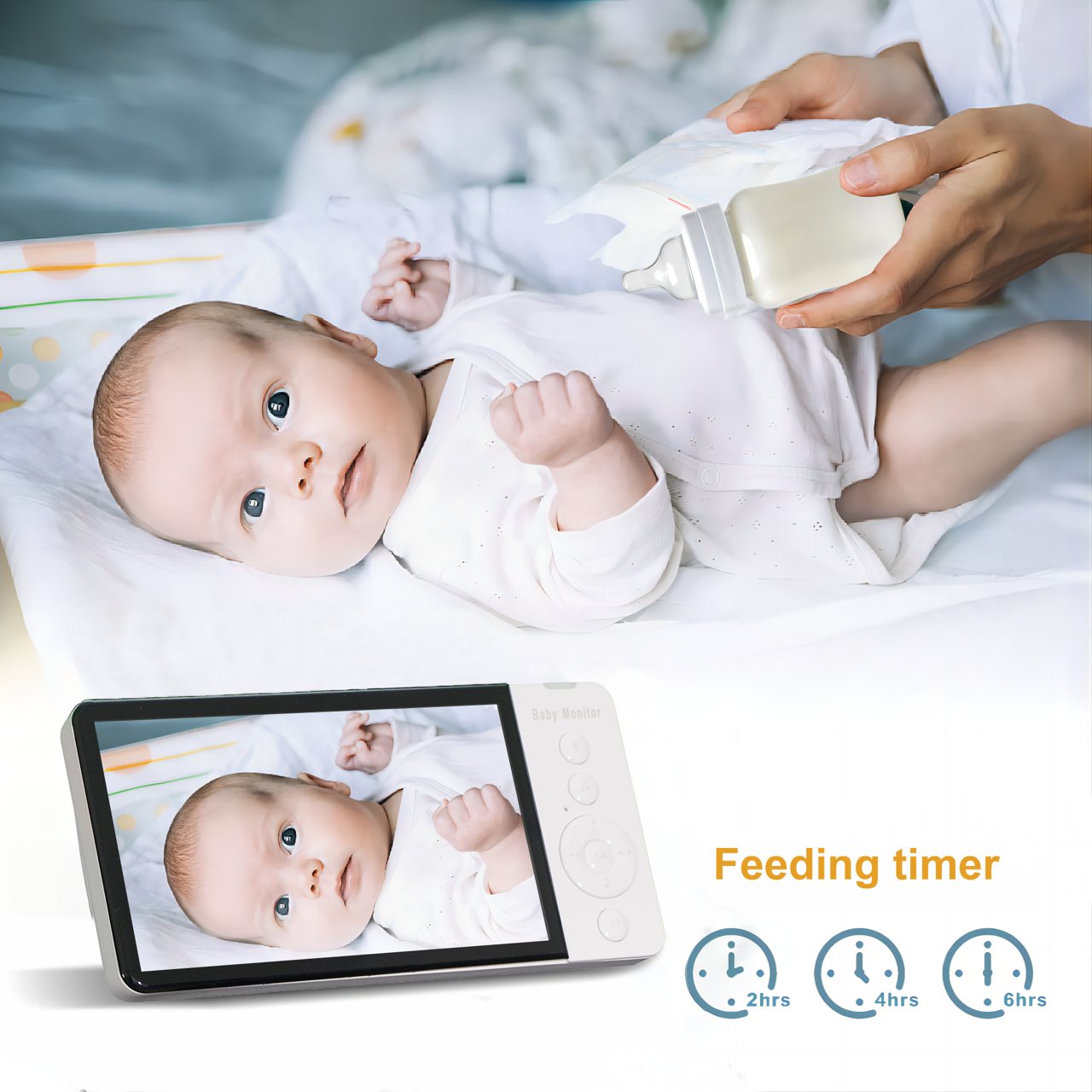 UK Technology Baby Monitor + Camera feeding timer