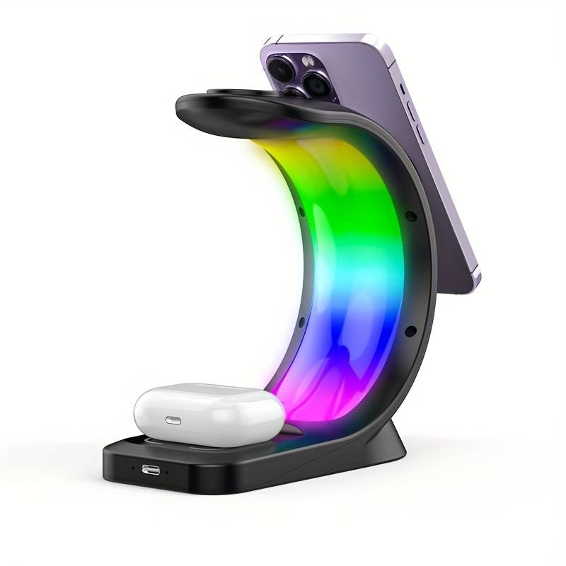 LED Wireless Charging Station - iPhone, iWatch, AirPods (The C Lamp)
