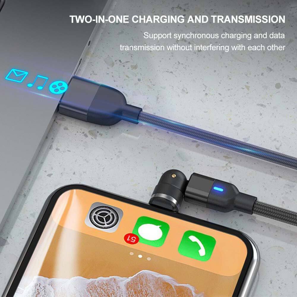 UK Technology Magnetic Changeable Charging Cable anti break swivel design to prevent cable damage