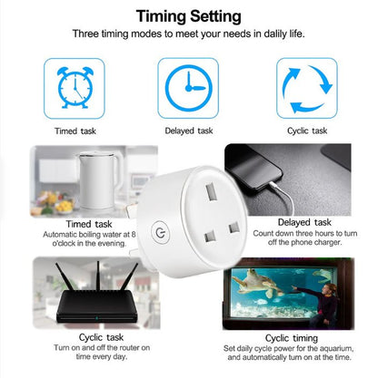 UK Technology Wi-Fi Smart Plug timing function to come on at a certain time every single day